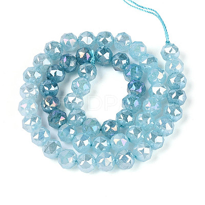 Anti-Tarnish Electroplate Glass Beads Strands LS-GLAA-N064-8mm-11-1