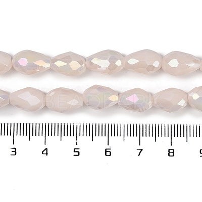 Opaque Solid Color Electroplate Glass Beads Strands X-EGLA-N013-P4mm-B08-1