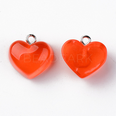 Transparent Resin Pendants RESI-R429-30A-1