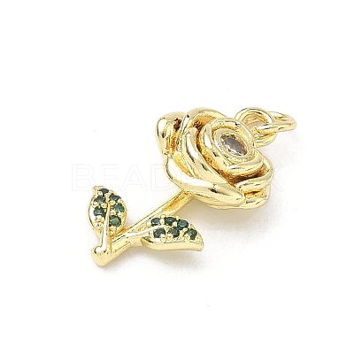 Brass Micro Pave Cubic Zirconia Pendants KK-H255-26G-1