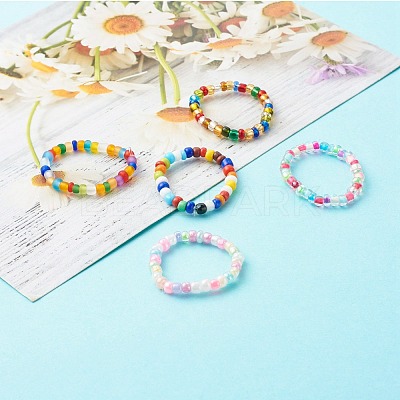 Handmade Stretch Rings RJEW-JR00369-1