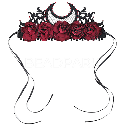 Felt Cloth and Alloy Headwear Crown OHAR-WH20020-01D-1
