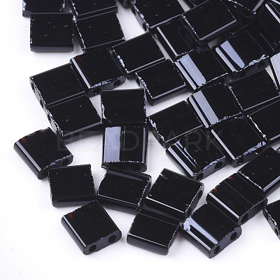 2-Hole Opaque Glass Seed Beads X-SEED-S023-08E-1