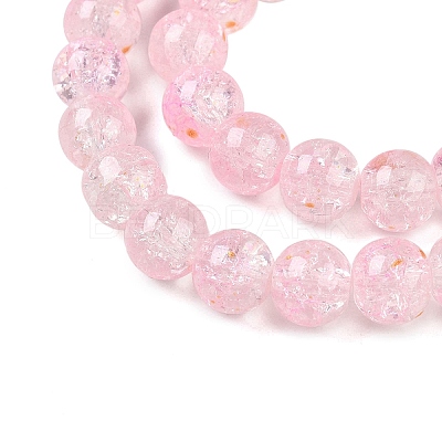 Baking Paint Crackle Glass Bead Strands LS-DGLA-R053-03E-A-1