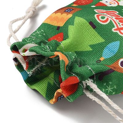 Christmas Theme Cloth Printed Storage Bags ABAG-F010-02A-02-1