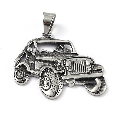 304 Stainless Steel Pendants STAS-B005-01AS-1