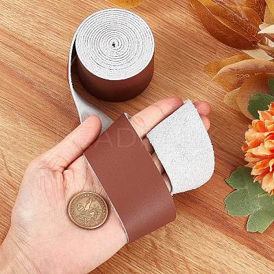 Flat Microfiber Imitation Leather Cord LC-WH0006-07C-04-1