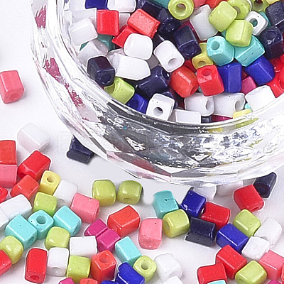 Baking Paint Glass Beads SEED-S023-11A-M-1