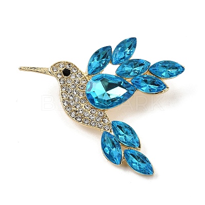 Alloy Rhinestone Lapel Pin Brooches for Clothes AL-CBAC0F3-01G-01-1