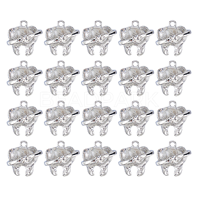 20Pcs Zinc Alloy Rhinestone Pendants ALRI-FH0001-26A-1