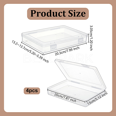 PP Storage Boxes with Hinged Lid CON-WH0095-188-1