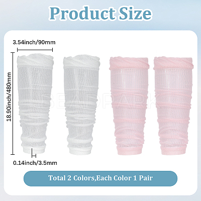 2 Pairs 2 Colors Polycotton Oversleeves AJEW-CY0001-40A-1