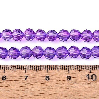 Baking Paint Transparent Glass Beads Strands X-DGLA-A035-T6mm-A11-1
