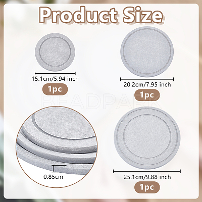 3Pcs 3 Styles Diatomaceous Earth Flower Pot Pads DIY-OC0014-84A-1
