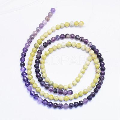Natural Assorted Stone Round Bead Strands G-F425-09-1