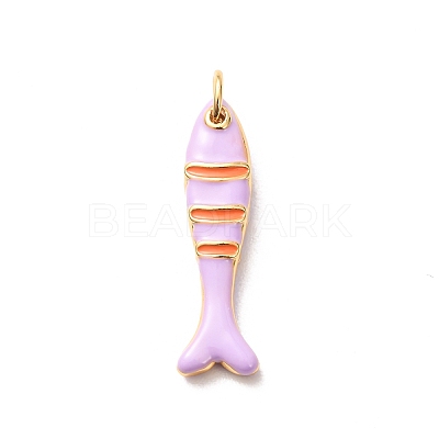 Brass with Enamel Pendants KK-CBA2F11-03G-04-1