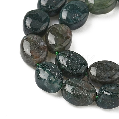 Natural Moss Agate Beads Strands G-Z006-A41-1