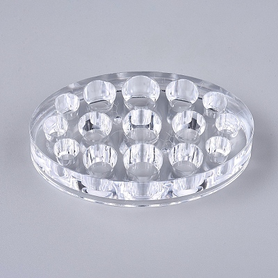 Transparent Plastic Tattoo Ink Cup Holder MRMJ-WH0059-84-1