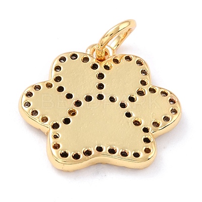 Real 18K Gold Plated Brass Micro Pave Cubic Zirconia Charms ZIRC-L100-085G-02-1