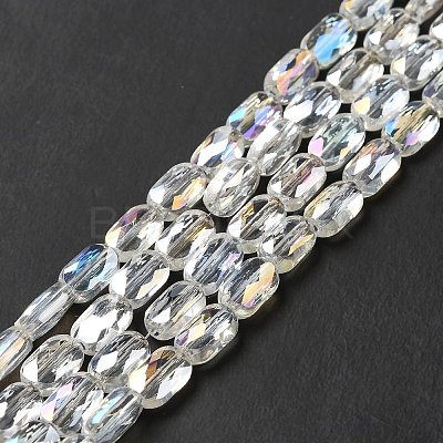 Transparent Electroplate Glass Beads Strands EGLA-F150-AB01-1