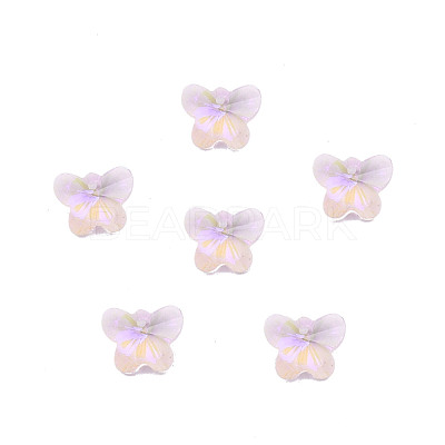 Electroplate Faceted Glass Pendants EGLA-N006-051-1