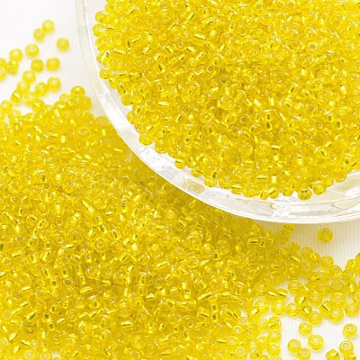 8/0 Transparent Glass Round Seed Beads SEED-J010-F8-30-1