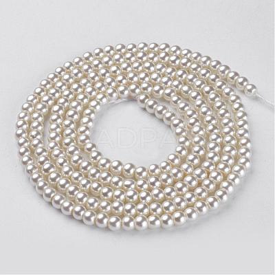 Glass Pearl Beads Strands HY-4D-B02-1
