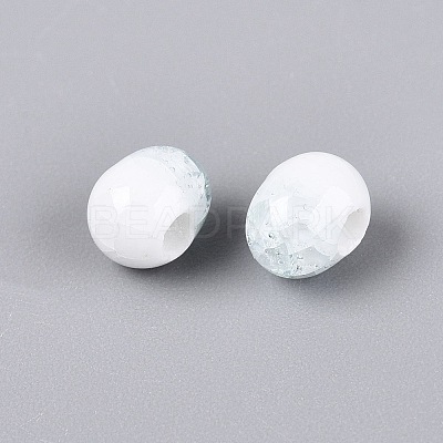 Handmade Crackle Porcelain Beads PORC-Q008-06A-01-1
