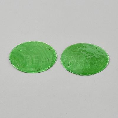 Natural Capiz Shell Pendants SHEL-WH20005-01B-1