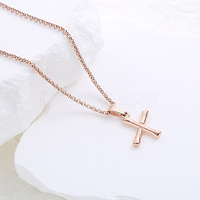 Stainless Steel Letter Pendant Necklaces for Women Men GR8130-24-1