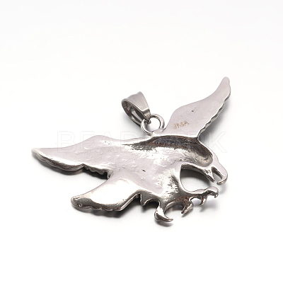 Eagle/Hawk Charm Retro 304 Stainless Steel Big Pendants X-STAS-F011-05-1