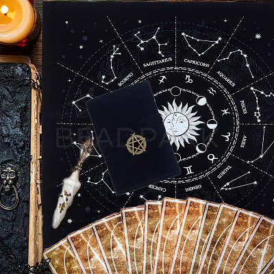 1Pc Double-Sided Velvet Tarot Cards Storage Bags TP-CN0001-27B-1