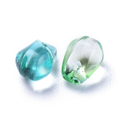 Transparent Glass Charms GLAA-O017-02H-1