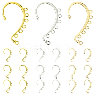 18Pcs 3 Colors Alloy Ear Cuff Findings FIND-FS0002-03-1