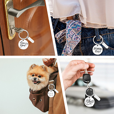 30Pcs Stainless Steel Keychain KEYC-BBC0001-01-1