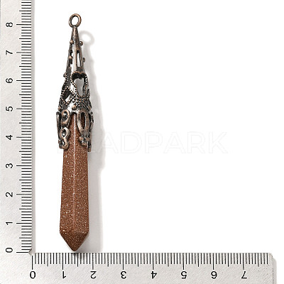 Synthetic Goldstone Pointed Big Pendants G-P560-02R-23-1