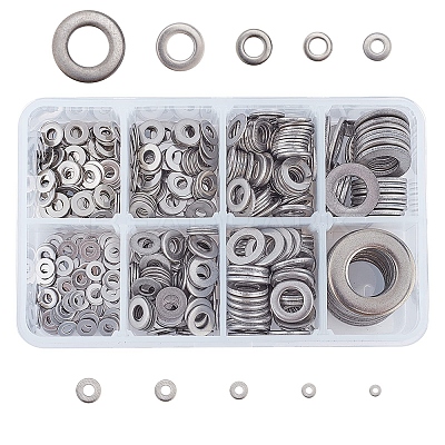 Stainless Steel Flat Washers AJEW-UN0001-007P-1