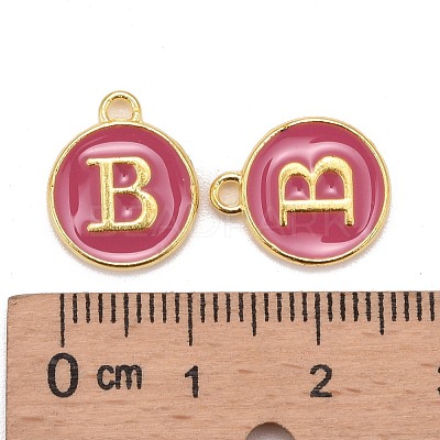 Golden Plated Alloy Enamel Charms ENAM-S118-08B-1