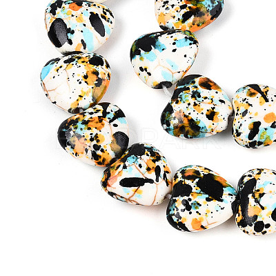 Spray Painted Synthetic Turquoise Beads Strands G-N352-28A-05-1