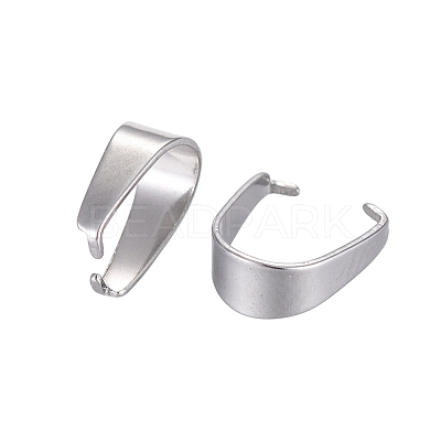 Tarnish Resistant 304 Stainless Steel Snap on Bails X-STAS-E012-1-1