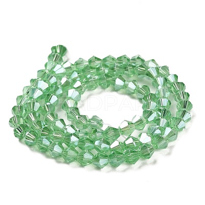 Transparent Electroplate Glass Beads Strands EGLA-A039-T3mm-B24-1