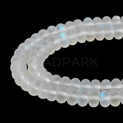 Frosted Transparent Glass Beads Strands FGLA-M002-01I-1