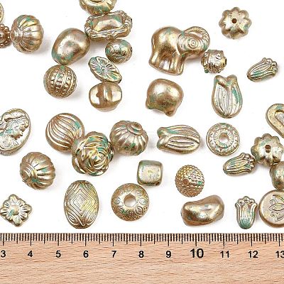 Antiqued Acrylic Beads AC-CBAAA05-01A-1