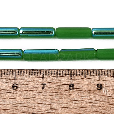 Electroplate Imitation Jade Glass Beads Strands EGLA-Q132-02A-D05-1