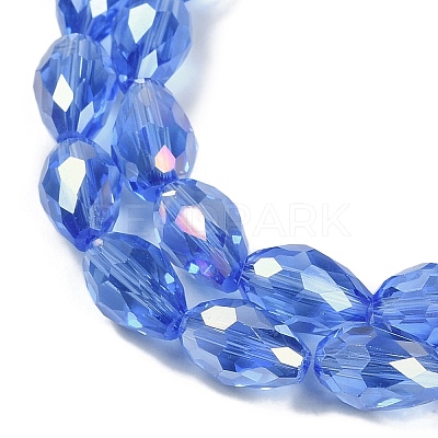 Transparent Electroplate Glass Beads Strands EGLA-N013-T10mm-B10-1