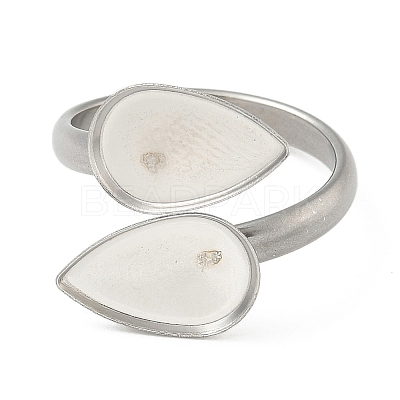 304 Stainless Steel Cuff Rings Components X-STAS-K279-02E-P-1
