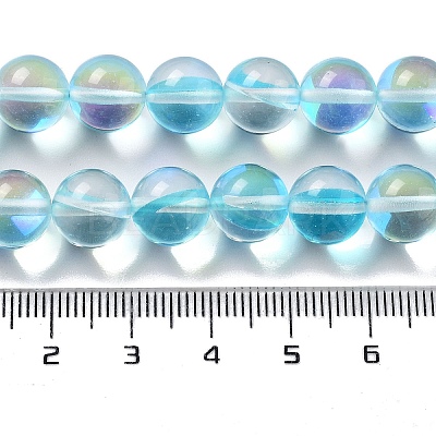 Synthetic Moonstone Beads Strands G-P528-J03-17-1