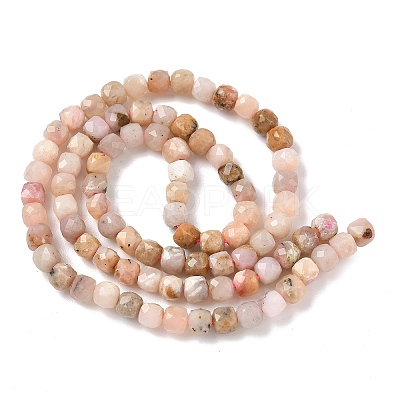Natural Pink Opal Beads Strands G-Z104-C01-4mm-1