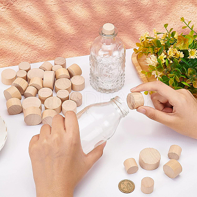 36Pcs 6 Style Bamboo Bottle Stoppers FIND-BC0002-85-1