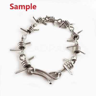 Tarnish Resistant 304 Stainless Steel Barb Wire Findings STAS-P196-24-1